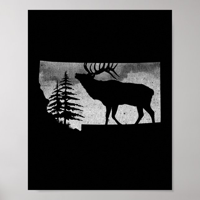 Montana Elk Hunter Poster (Framsidan)