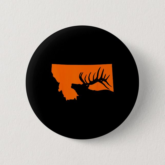 Montana Elk Hunting Knapp (Framsida)