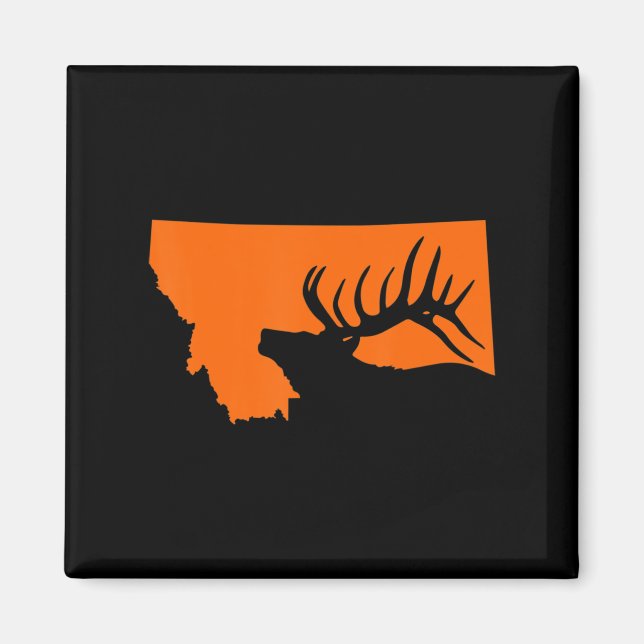 Montana Elk Hunting Magnet (Framsidan)