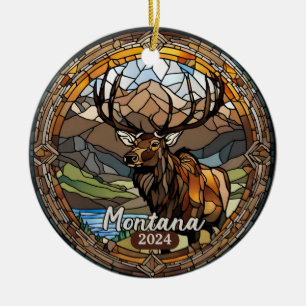 Montana Elk Mountain Julgransprydnad Keramik