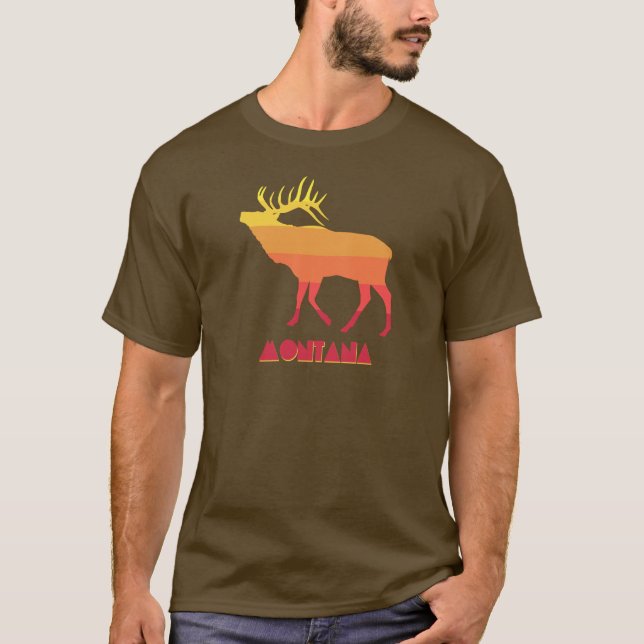 Montana Elk T Shirt (Framsida)