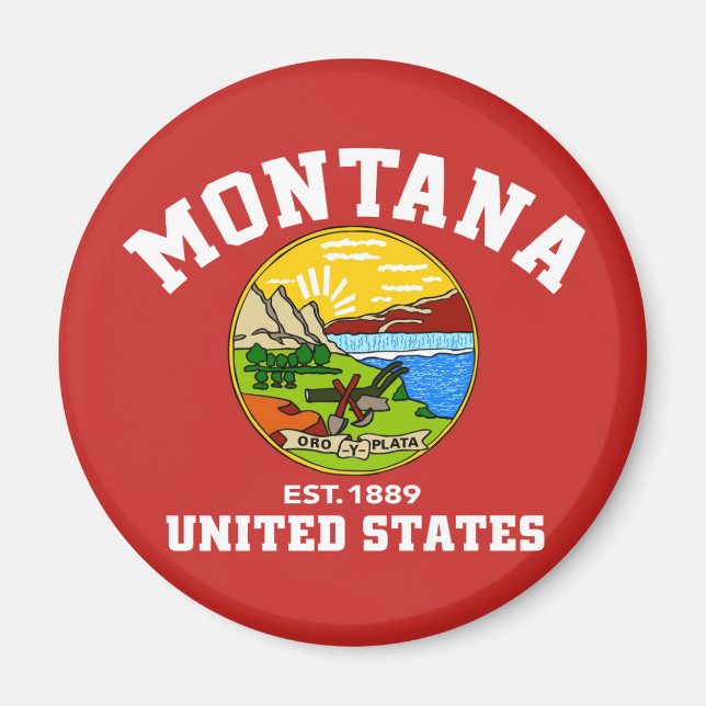 Montana Est 1889 USA, Independence day Magnet (Framsidan)