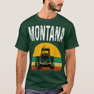 Montana Farmer Wheat Grain Farming Tractor Älskare T Shirt
