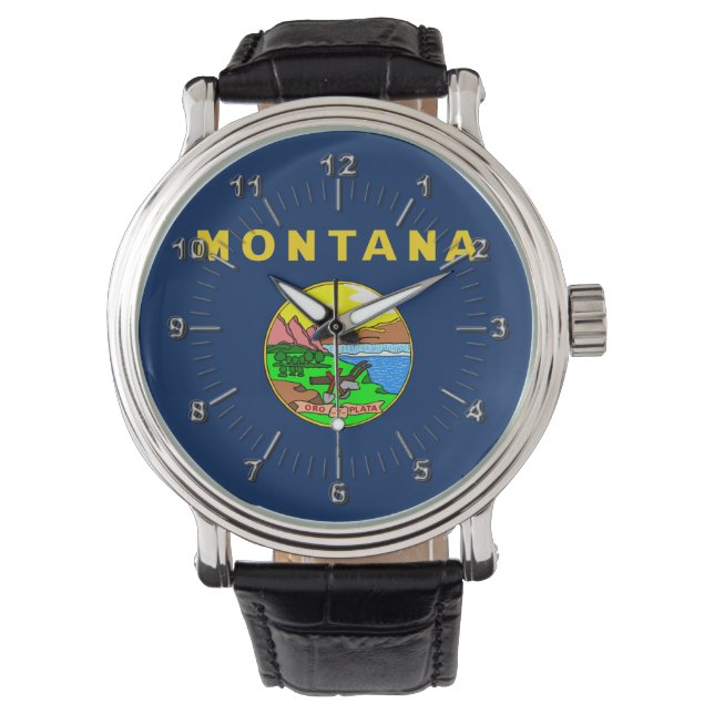 Montana flagga armbandsur (Framsida)