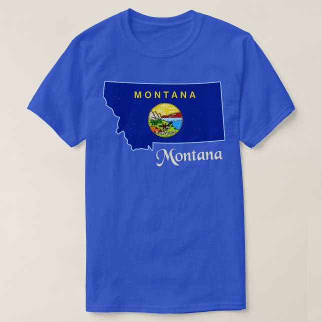 Montana Flagga Design för stolta montananer T Shirt (Design framsida)