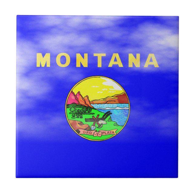 MONTANA FLAGGA KAKELPLATTA (Framsidan)
