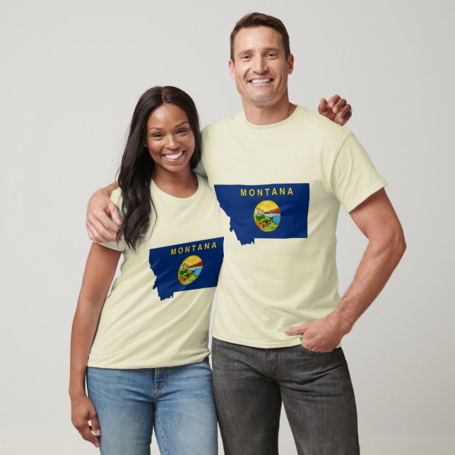 Montana Flagga Karta Tee (Unisex)