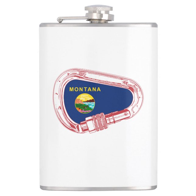 Montana Flagga klätting Carabiner Fickplunta (Framsidan)