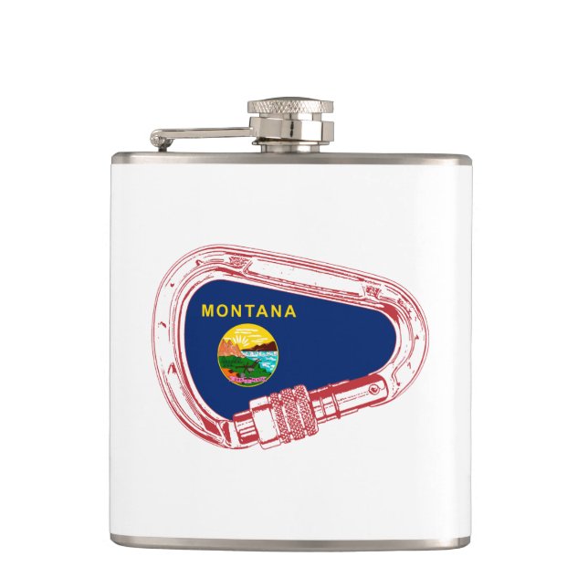 Montana Flagga klätting Carabiner Fickplunta (Framsidan)