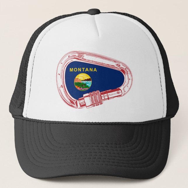 Montana Flagga klätting Carabiner Keps (Framsida)