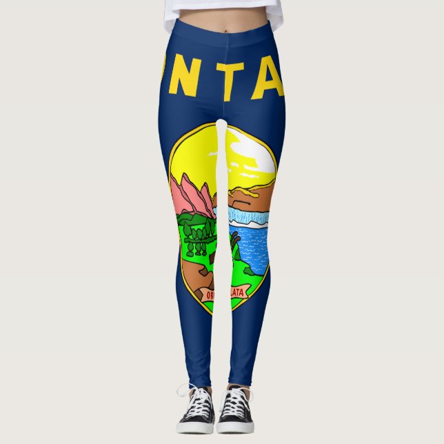 Montana flagga leggings (Framsida)