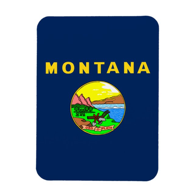Montana flagga magnet (Vertikal)