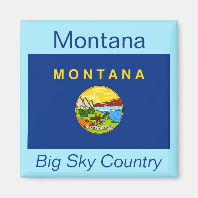 Montana Flagga Magnet (Framsidan)