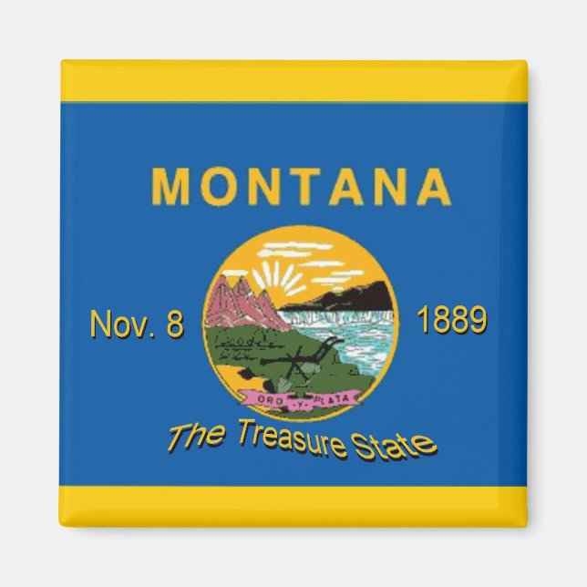 Montana Flagga Magnet (Framsidan)