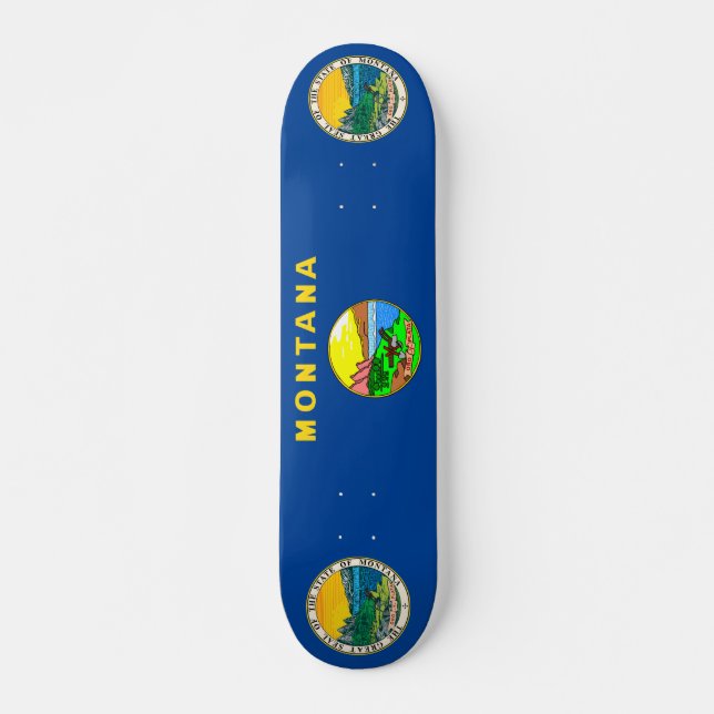 Montana flagga mini skateboard bräda 18,5 cm (Framsida)