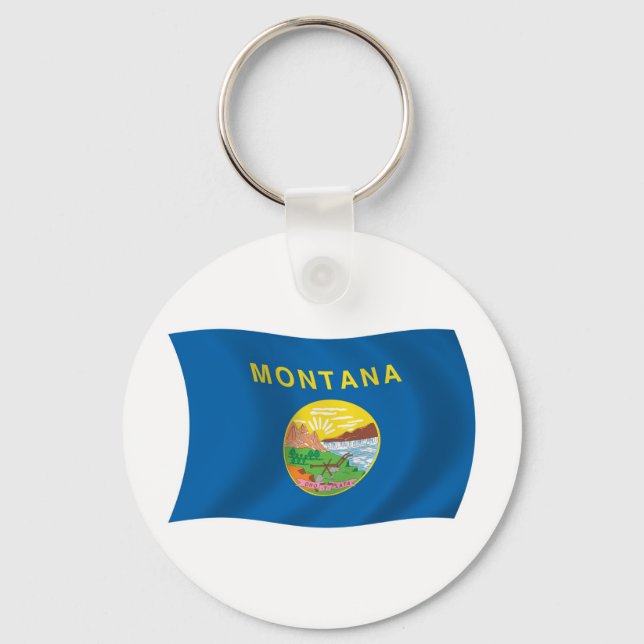 Montana Flagga Nyckelring (Framsida)