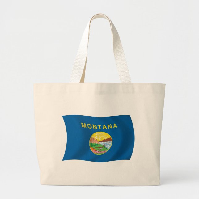 Montana Flagga Totebag Jumbo Tygkasse (Framsidan)
