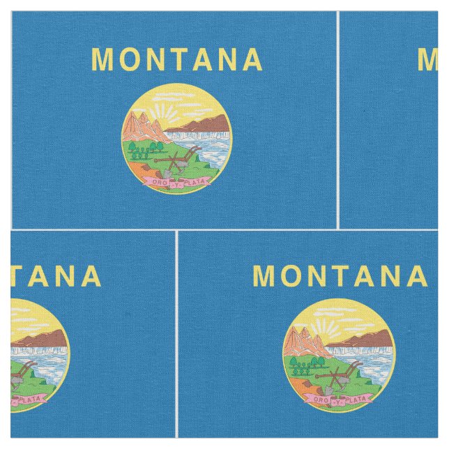 MONTANA flagga - Tyg (Närbild)