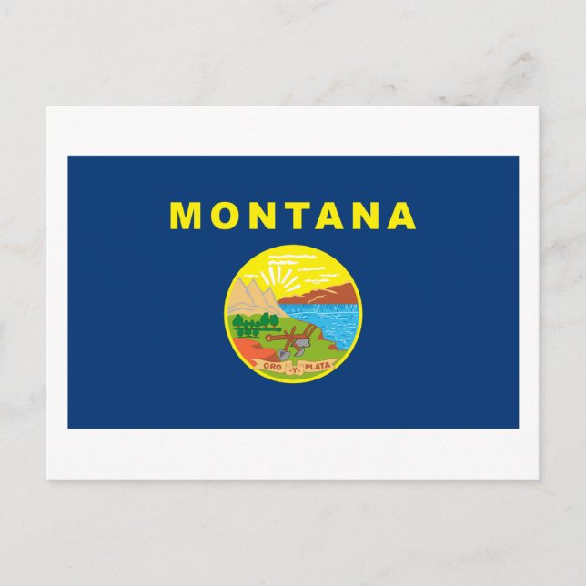 Montana Flagga vykort (Framsida)