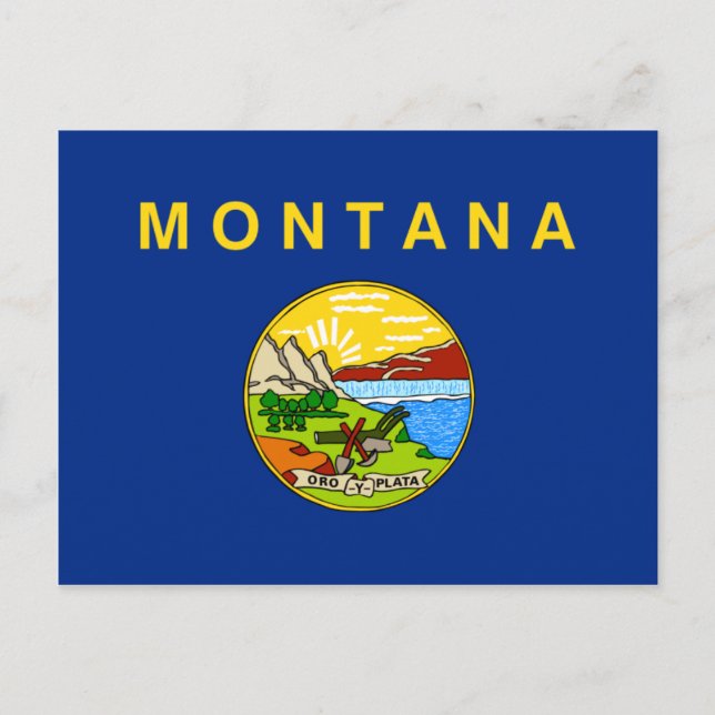 Montana Flagga Vykort (Framsida)