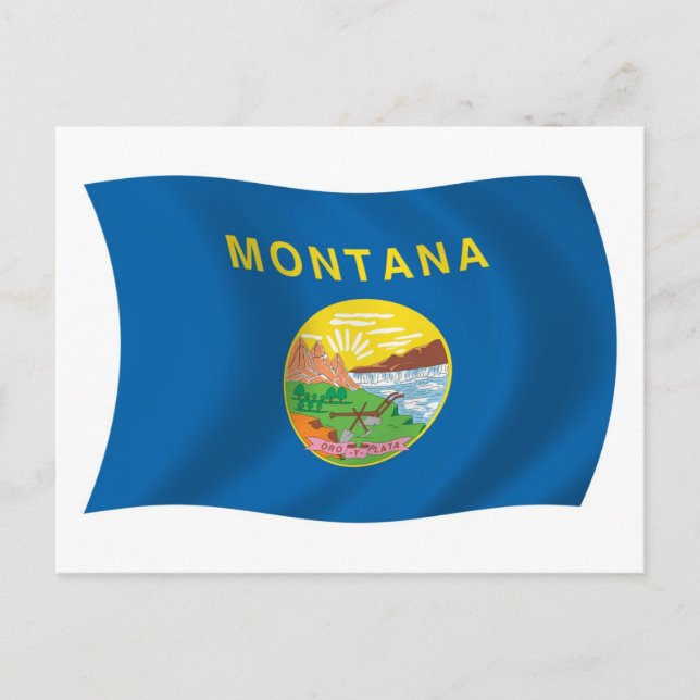 Montana Flagga vykort (Framsida)