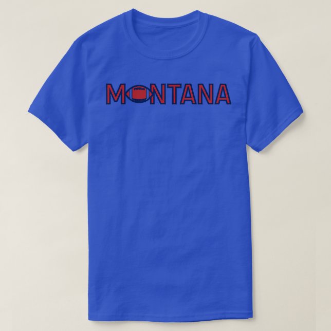 Montana Football TShirt T Shirt (Design framsida)