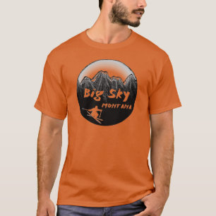 Montana för stor himmel konstnärlig skier t shirt
