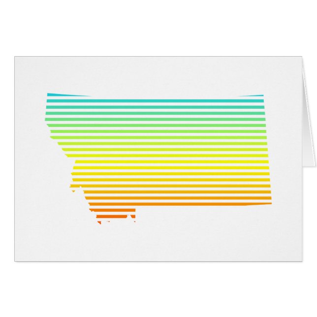 Montana-fyllning Hälsningskort (Framsidan Horizontal)