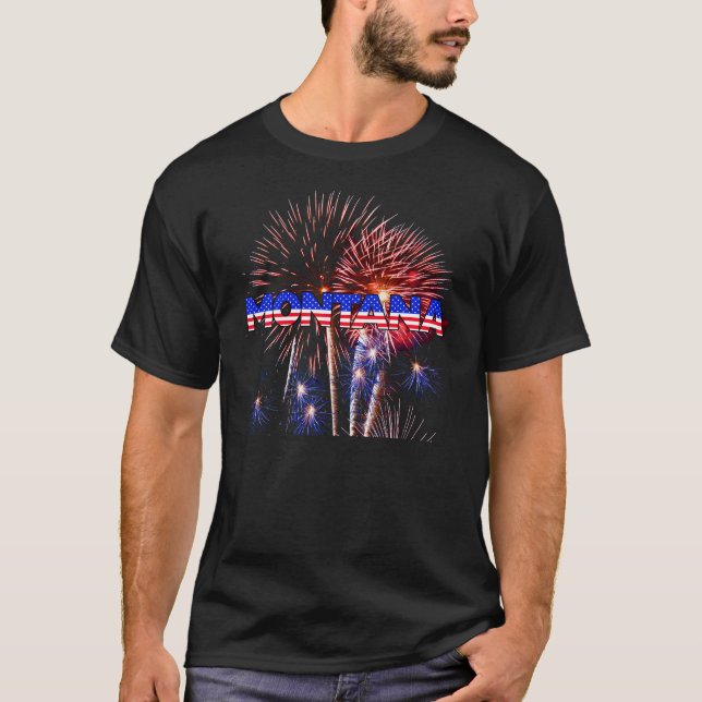 Montana fyrverkerier tee shirt (Framsida)