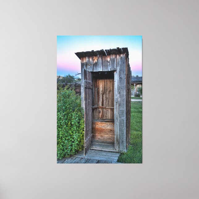 Montana Ghost Town Outhouse Canvastryck (Framsida)