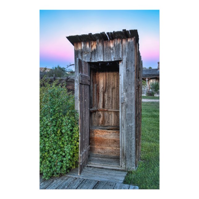 Montana Ghost Town Outhouse Fototryck (Framsidan)
