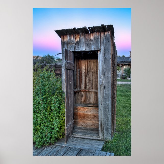 Montana Ghost Town Outhouse Poster (Framsidan)