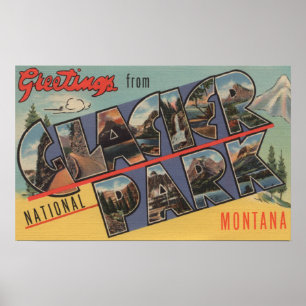 Montana - glaciärnationalpark poster
