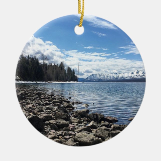 Montana Glacier nationalpark Julgransprydnad Keramik (Framsidan)