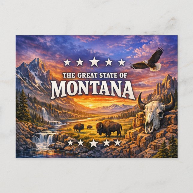 Montana Greetings vykort  (Framsida)