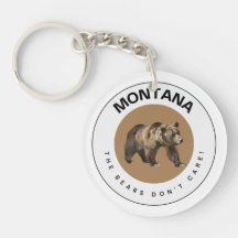 Montana Grizzly Bear Acrylic Keychain