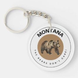 Montana Grizzly Bear Acrylic Keychain