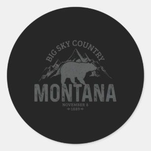 Montana Grizzly Bear Camg Hiking Runt Klistermärke