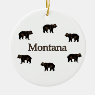 Montana Grizzlybjörnar Julgransprydnad Keramik