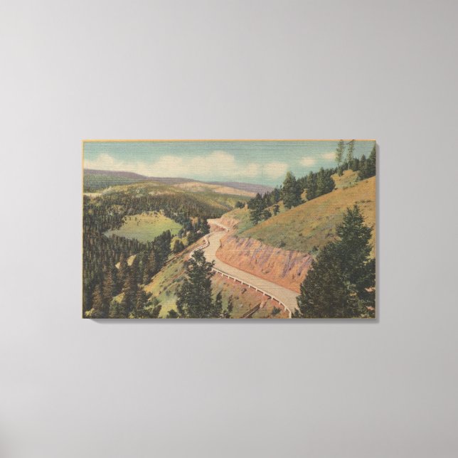 Montana - Harding Way (HWY No. 10) Canvastryck (Framsida)