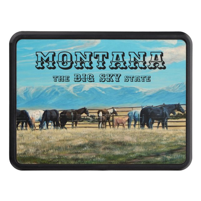 Montana hästar, vårroundup, mares/bebis dragkroksskydd (Framsidan)