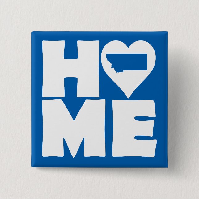 Montana Hem Stat Knapp Märke Pin (Framsida)