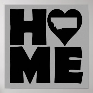 Montana Hem Stat Poster Skylt