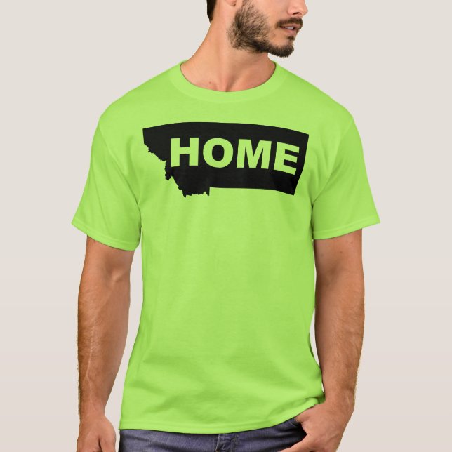 Montana Hemifrån Från Stat T-Shirt Tees (Framsida)