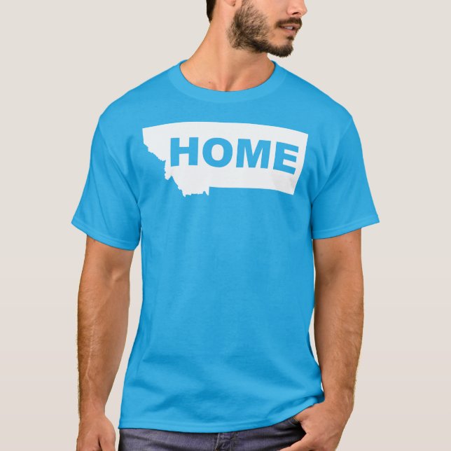 Montana Hemifrån Från Stat T-Shirt Tees (Framsida)