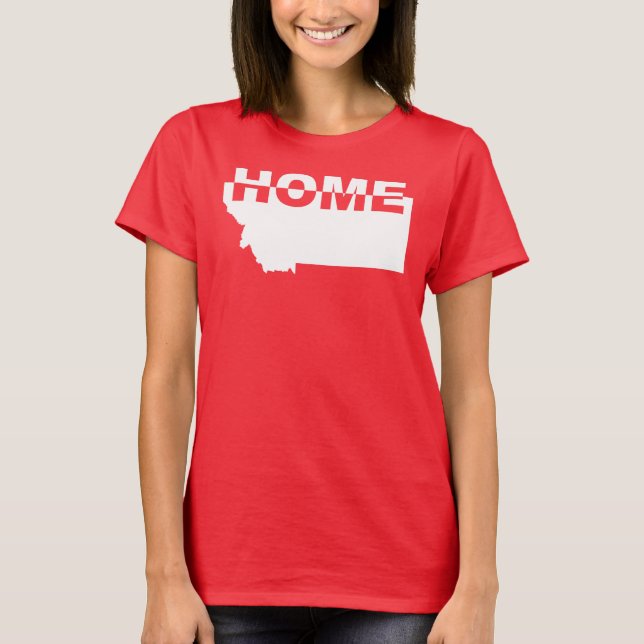 Montana Hemifrån Från Stat T-Shirt Tees (Framsida)