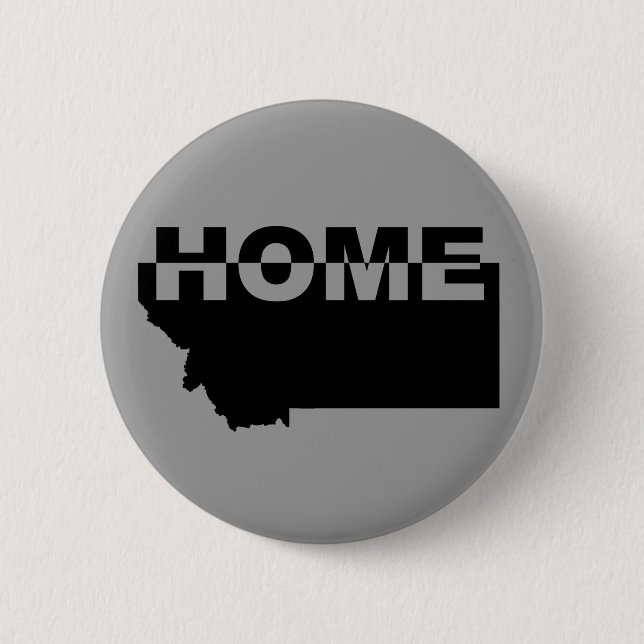 Montana Hemmet Borta Från Stat Knapp Badge Pin (Framsida)