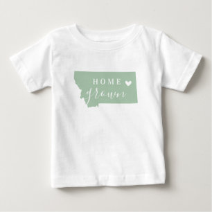 Montana Home Grown   Redigerbar Färg-stat Karta T Shirt