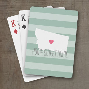 Montana Home State Kärlek med Anpassningsbar Heart Casinokort