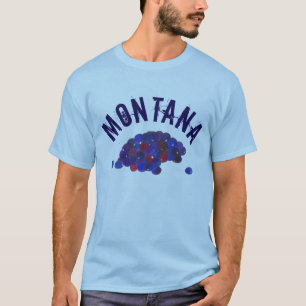 Montana Hucklebär Blue Huckleberry Fruit Berry Tee Shirt